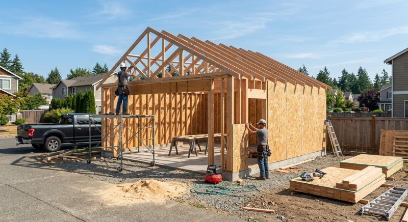 Attached Garage Construction in Conroe, TX
