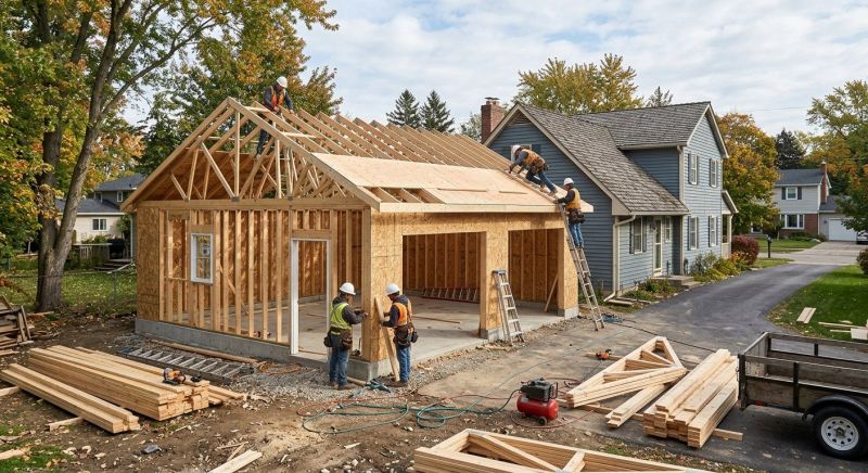 Detached Garage Construction in Conroe, TX