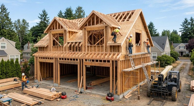Two Story Garage Construction in Bonita Springs, FL
